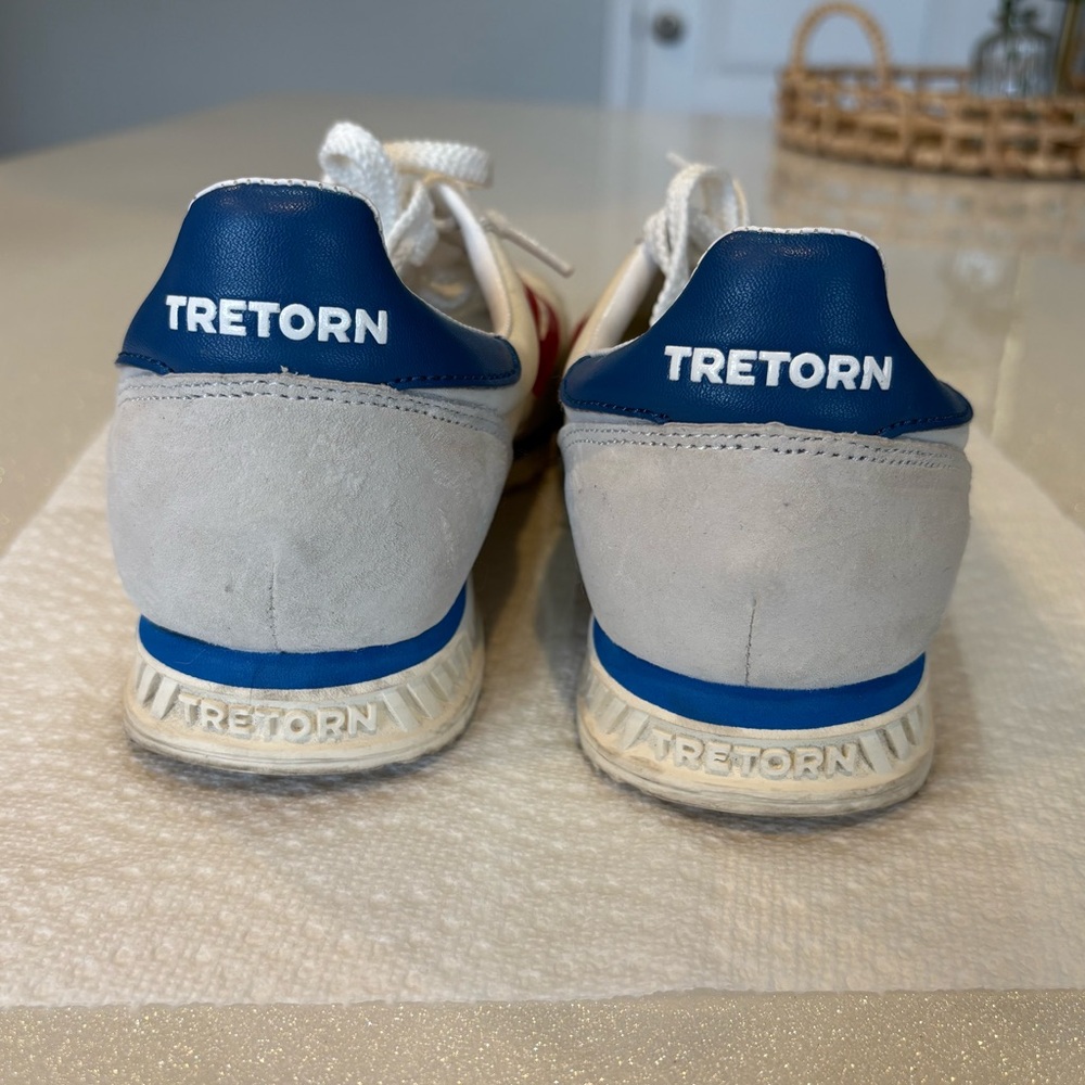 Tretorn White LeaoSneakers with Red and Blue Details - Picture 3 of 9